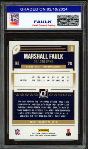 2018 donruss #155 Marshall Faulk CCG 9