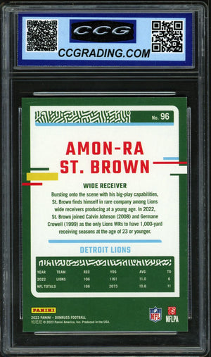 2022 donruss #96 Amon-Ra St Brown CCG 10