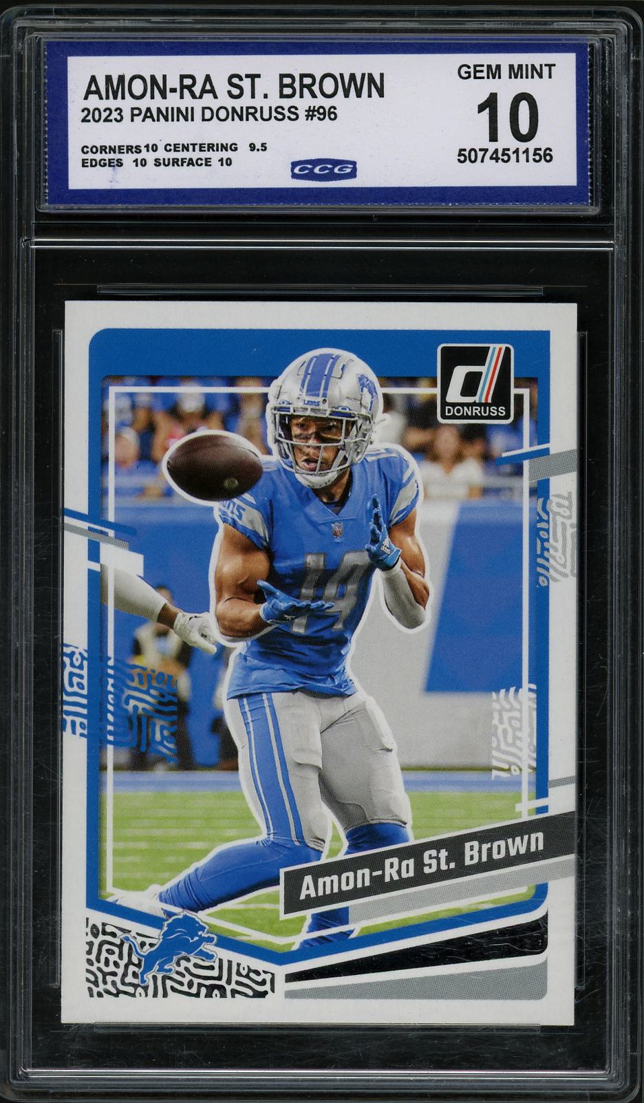 2022 donruss #96 Amon-Ra St Brown CCG 10