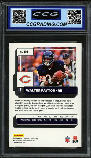 2022 donruss #84 Walter Payton CCG 10