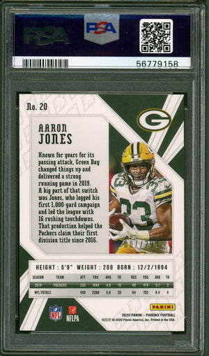 2020 Panini Phoenix #20 Aaron Jones Red PSA 10