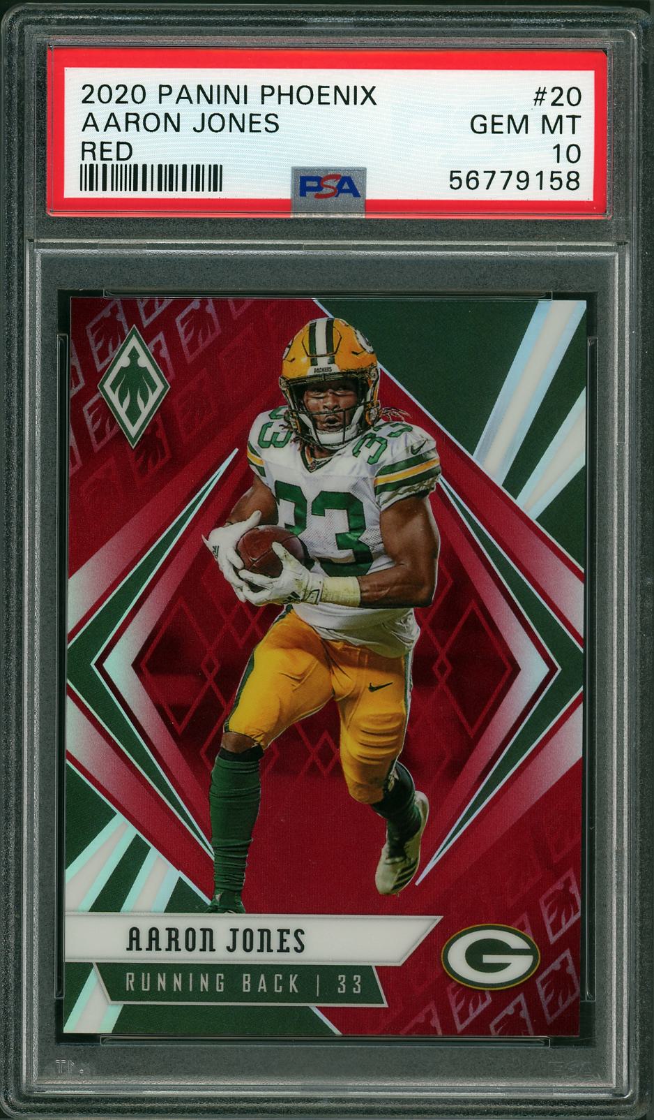 2020 Panini Phoenix #20 Aaron Jones Red PSA 10