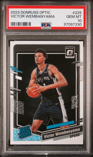 2023 Panini Donruss Optic #225 Victor Wembanyama Optic Rated Rookie PSA 10