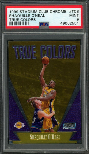 1999 Stadium Club Chrome True Colors #TC8 Shaquille O'Neal True Colors PSA 9