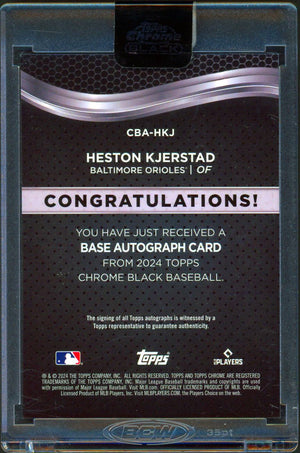 Topps Chrome Black #CBA-HKJ Heston Kjerstad Auto