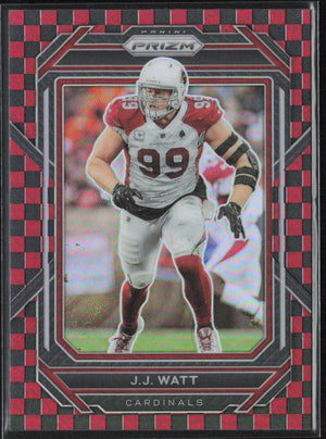 2023 Prizm #8 JJ Watt Red Black checkerboard