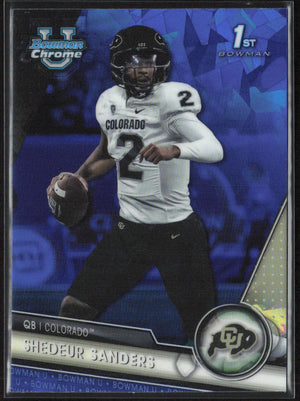 2023 Bowman University Chrome #16 Shedeur Sanders Sapphire