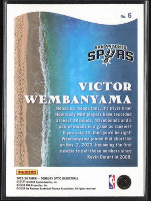 2023-24 Donruss Optic #6 Victor Wembanyama Splash