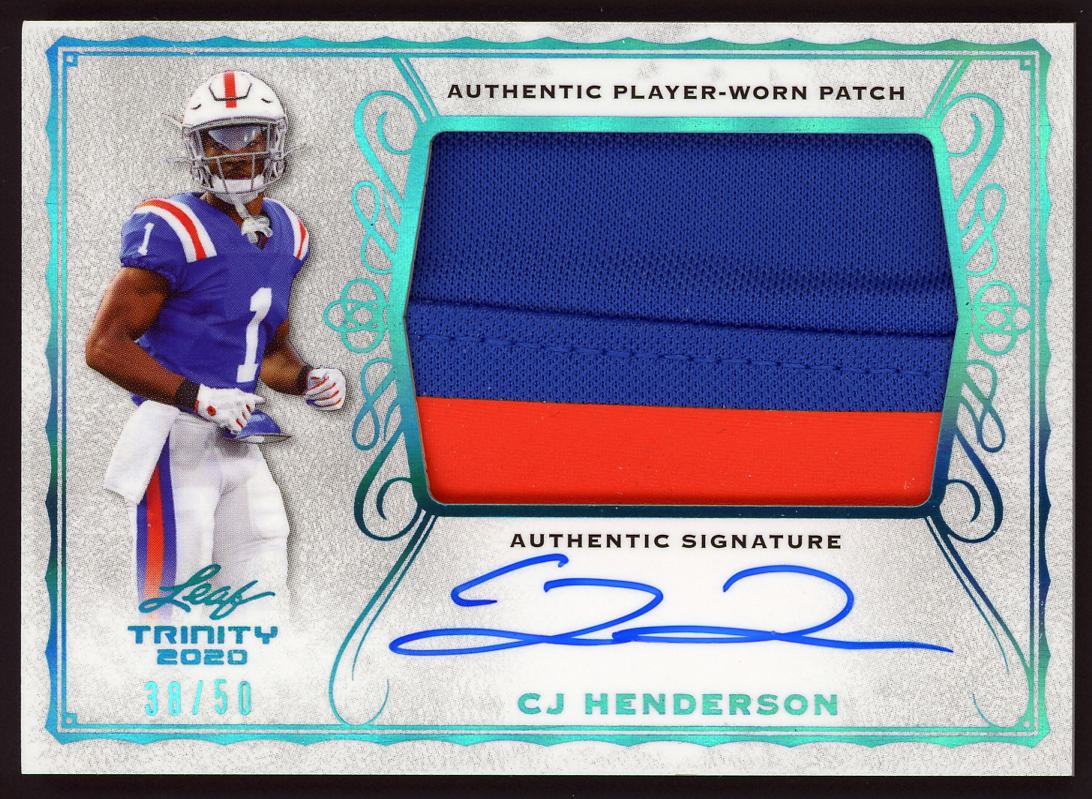 2020 Leaf Trinity #PA-CJH CJ Henderson Patch Auto 38/50