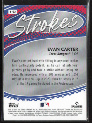 2024 Topps Chrome #S-23 Evan Carter Strokes