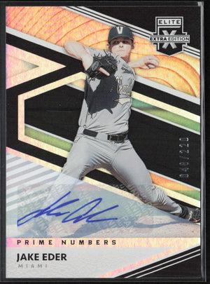 2020 Panini Elite Extra Edition #111 Jake Eder Prime Numbers A Signatures #/220