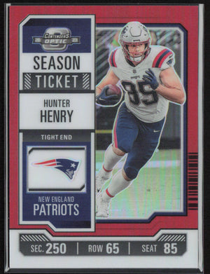 2023 Panini Contenders #39 Hunter Henry Season Ticket 110/175