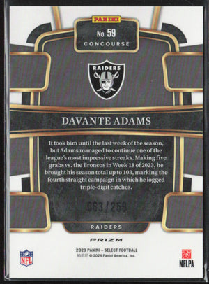 2023 Select #59 Davante Adams 063/250