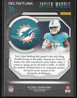 2021 Panini Playbook #NXT-JWA Jaylen Waddle Next Up