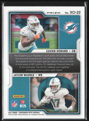 2021 Contenders Optic #XO-22 Jaylen waddle/Xavien Howard