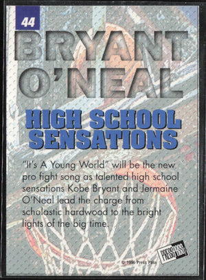 1996 Press Pass #44 Kobe Bryant / Jermaine O'Neal Swisssh