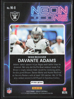 2022 Select #NI-8 Davante Adams Zebra