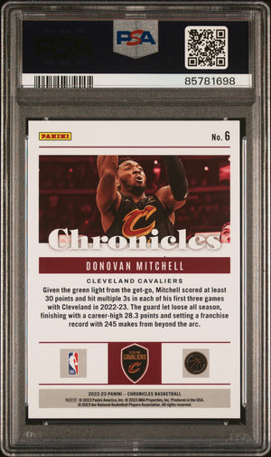 2022 Panini Chronicles #6 Donovan Mitchell Asia Lucky Envelopes PSA 9