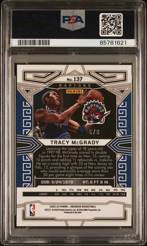 2022 Panini Obsidian #137 Tracy Mcgrady Ee Lucky Envelopes PSA 9
