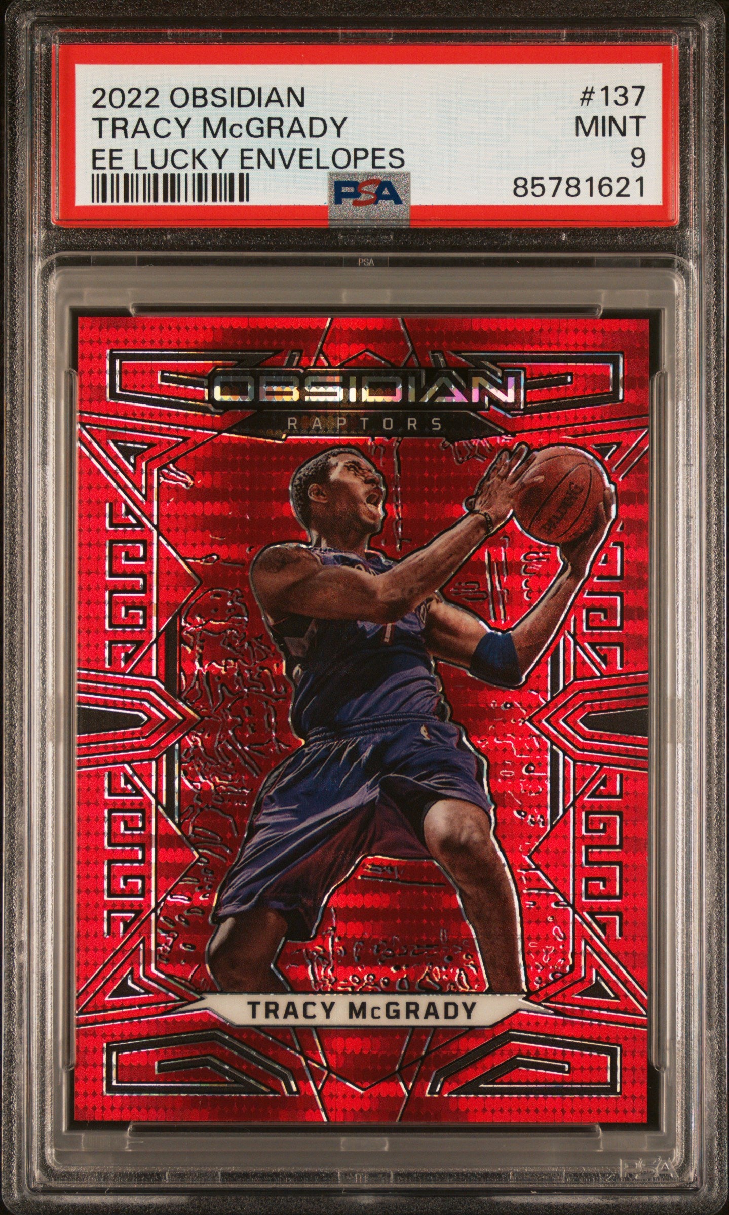 2022 Panini Obsidian #137 Tracy Mcgrady Ee Lucky Envelopes PSA 9
