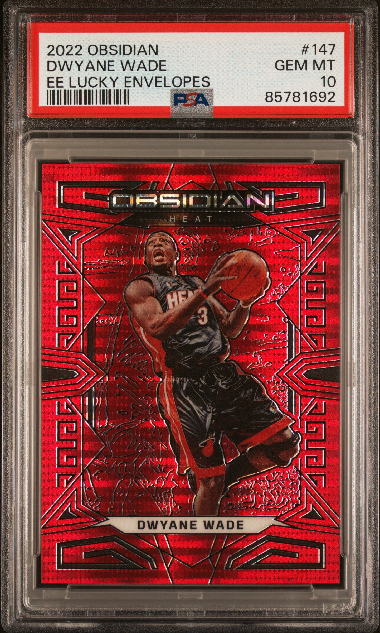 2022 Panini Obsidian #147 Dwyane Wade Ee Lucky Envelopes PSA 10