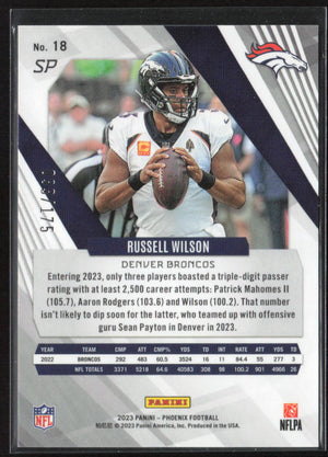 2023 Phoenix #18 Russell Wilson SP Pink /175