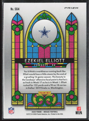 2020 Mosaic #SG4 Ezekiel Elliott Case Hit Stained Glass