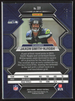 2023 Panini Mosaic #331 Jaxon Smith-Njigba Tessellation Mosaic #/15