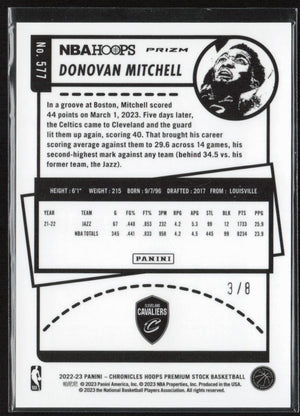 2022-23 Panini Chronicles #577 Donovan Mitchell Asia Lucky Envelopes #/8