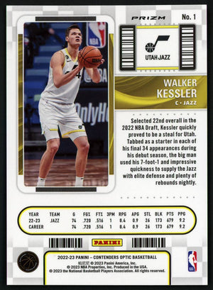 2022 Contenders Optic #1 Walker Kessler Silver