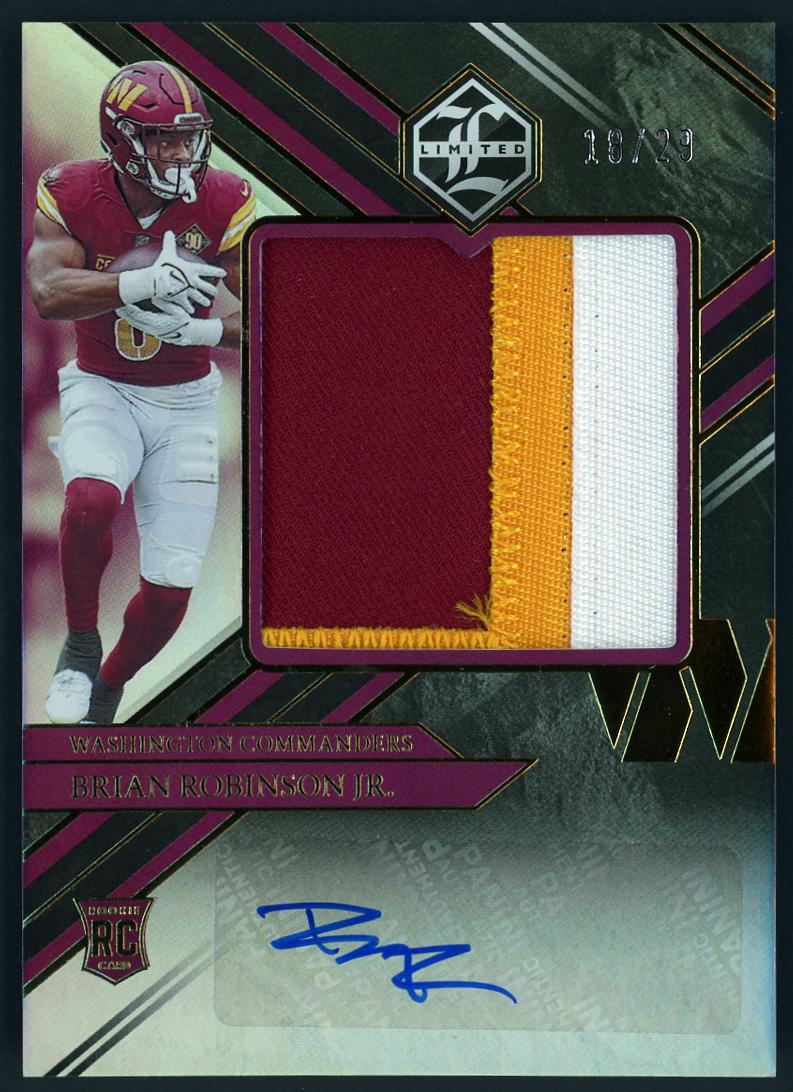 2022 Limited #171 Brian Robinson Jr. RPA /29 3 Color Patch