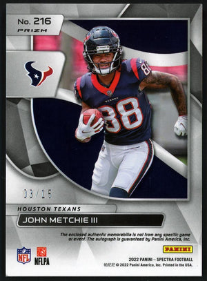 2022 Spectra #216 John Metchie RPA /15