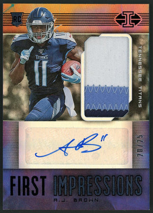 2019 Panini Illusions #101 A.J. Brown First Impressions Autographed Mem #/99