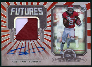 2020 Panini Legacy #FP-CL CeeDee Lamb Futures Patch Autographs Ruby #/75