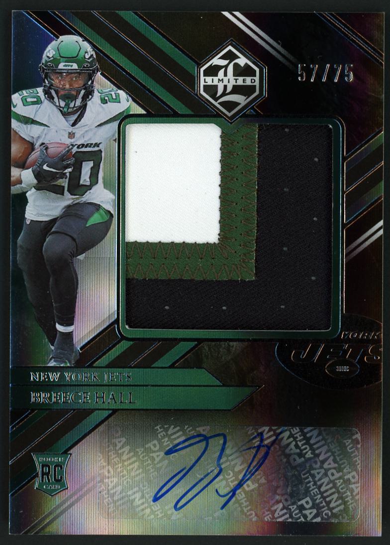 2022 Limited #148 Breece Hall RPA /75 3 Color Patch