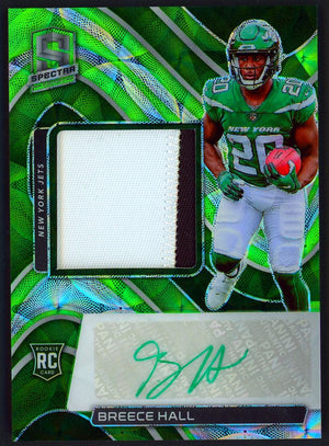2022 spectra #213 Breece Hall RPA /35 Green Ink