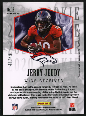 2020 Honors #12 Jerry Jeudy Auto /49