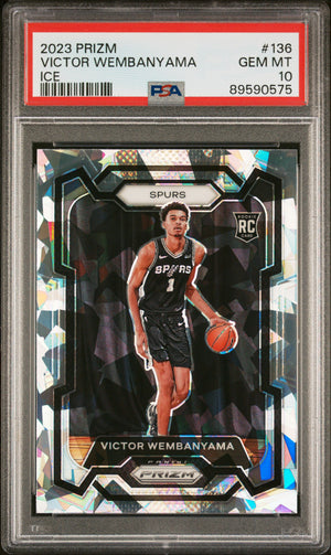 2023 Panini Prizm #136 Victor Wembanyama Ice PSA 10