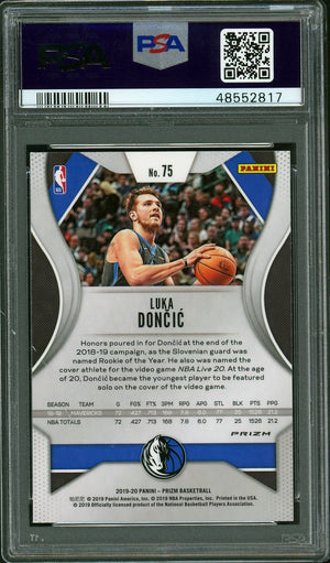 2019 Panini Prizm #75 Luka Doncic Green Prizm PSA 9