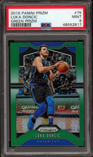 2019 Panini Prizm #75 Luka Doncic Green Prizm PSA 9