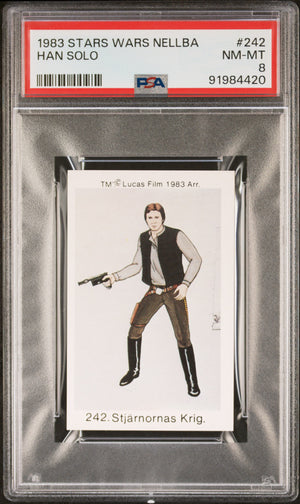 1983 Dutch Gum Star Wars #242a Han Solo PSA 8