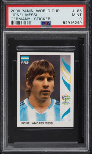 2006 Panini World Cup Germany Sticker #185 Lionel Messi Germany-Sticker PSA 9