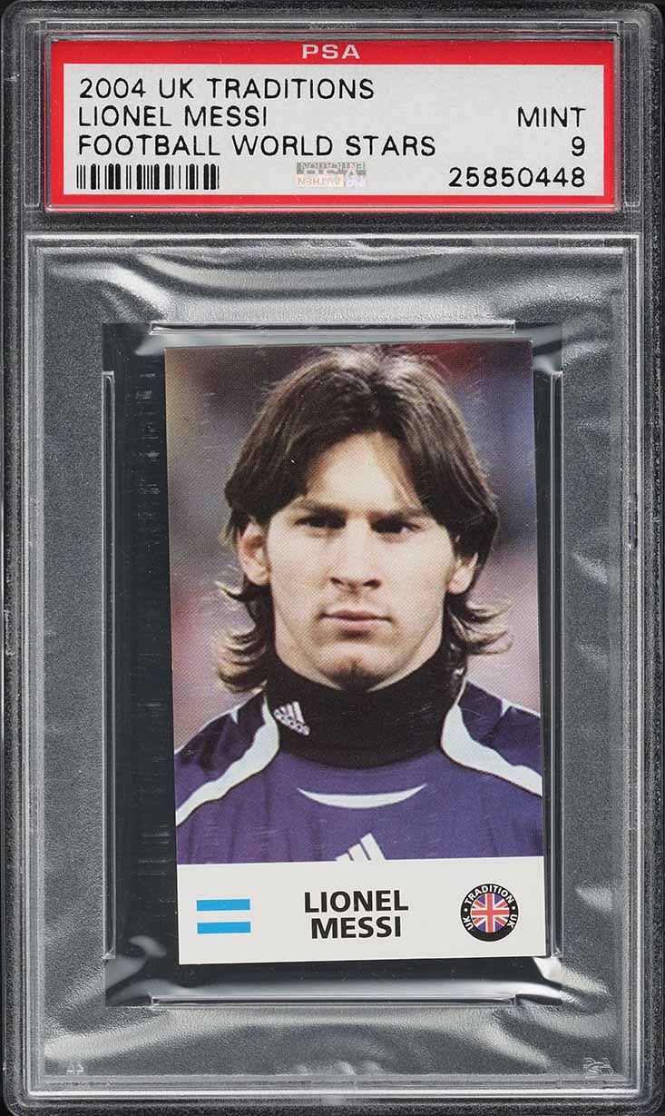 2006 Uk Traditions Football World Stars # Lionel Messi FB World Stars PSA 9