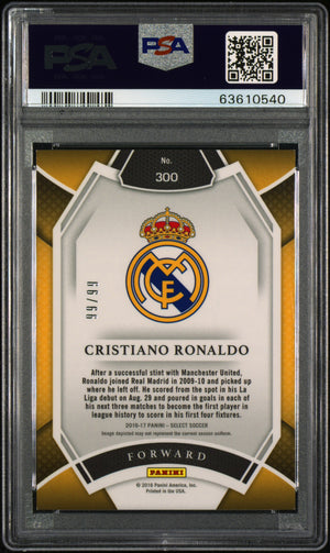 2016 Panini Select #300 Cristiano Ronaldo White Prizm PSA 8