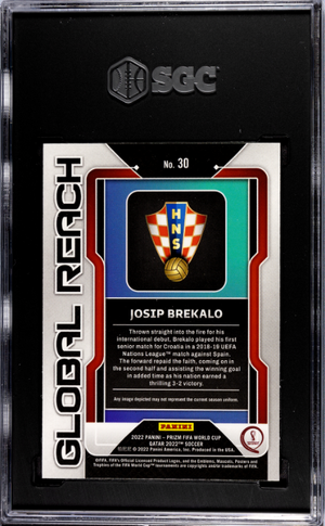 2022 Panini Prizm World Cup #30 Josip Brekalo Global Reach SGC 9.5