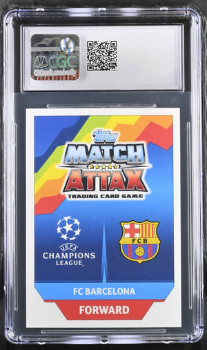 2017 Match Attax #439 Lionel Messi UEFA Champions League CGC 10