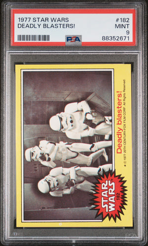 1977 Star Wars #182 Deadly Blasters! PSA 9