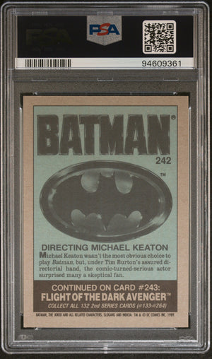 1989 Batman #242 Directing M. Keaton PSA 8