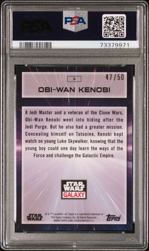 2022 Topps Chrome Star Wars Galaxy #3 Obi-Wan Kenobi Mojo Refractor PSA 10