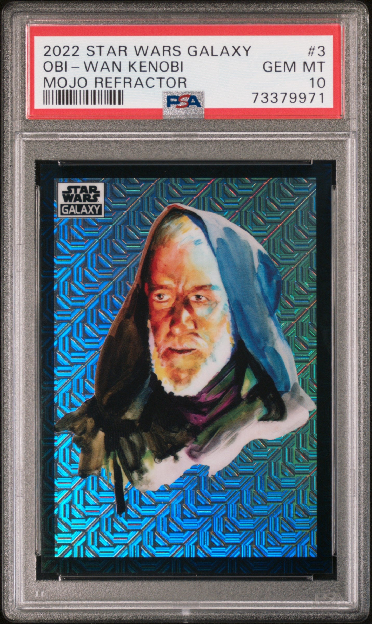 2022 Topps Chrome Star Wars Galaxy #3 Obi-Wan Kenobi Mojo Refractor PSA 10